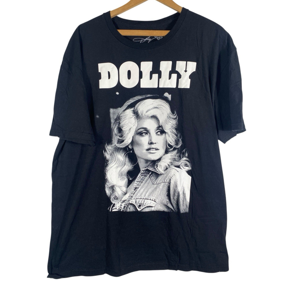 Dolly Graphic Tee  Black  Dolly Parton Print